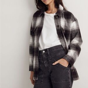 MADEWELL twill flannel shirt jacket